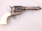 Beautiful Patton Hand Engraved Uberti .45LC Single Action Revolver Finished in Sterling Silver and Pearl Grips! - 5 of 14