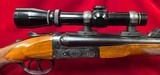 .22 Double rifle (22 LR) custom built on a 410 frame 1x4 Leupold Scope Express sights - 2 of 14