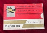Bertram 500 Nitro Express or Black Powder Express unfired brass NEW 20 rds