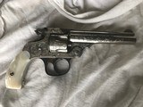Smith & Wesson Factory Engraved 32 Double Action Fourth Model Revolver Nickel - 1 of 5