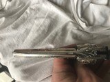 Smith & Wesson Factory Engraved 32 Double Action Fourth Model Revolver Nickel - 5 of 5