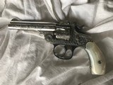 Smith & Wesson Factory Engraved 32 Double Action Fourth Model Revolver Nickel - 3 of 5