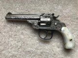 Smith & Wesson New York M.W. Robinson Engraved 32 Double Action Fourth Model Revolver Nickel - 1 of 10
