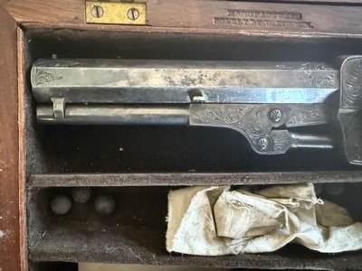 Pettengill Revolver Presentation Silver Plated and Engraved in Kidder Case - Image 6 of 15