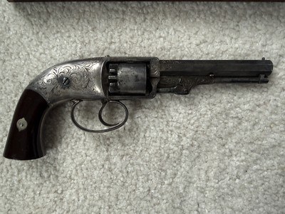 Pettengill Revolver Presentation Silver Plated and Engraved in Kidder Case - Image 2 of 15
