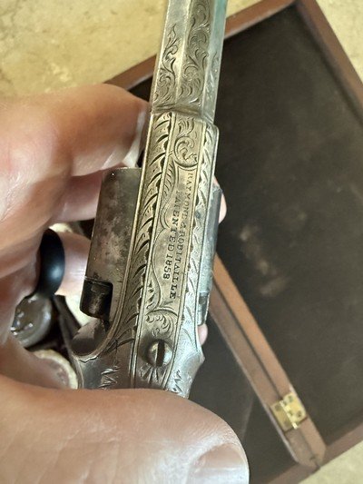 Pettengill Revolver Presentation Silver Plated and Engraved in Kidder Case - Image 12 of 15