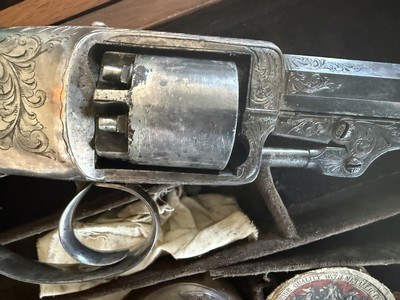 Pettengill Revolver Presentation Silver Plated and Engraved in Kidder Case - Image 9 of 15
