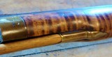 Beautiful Tiger Stripe Antique Percussion 40 Cal. rifle DST Maker marked - 10 of 15