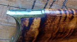 Beautiful Tiger Stripe Antique Percussion 40 Cal. rifle DST Maker marked - 5 of 15