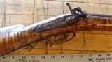 Beautiful Tiger Stripe Antique Percussion 40 Cal. rifle DST Maker marked - 3 of 15