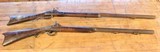 2 Antique American Tiger Stripe 52 cal Rifles Same Maker - 1 of 15