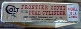 New Colt Nickel Plated Frontier Scout convertiable 22 & 22 mag caliber new in the correct box - 14 of 15