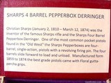 Antique 22 cal Sharps 4 Barrel Pepper Box Derringer in Fake Book - 3 of 15