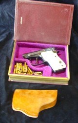 New Beretta 21A Fully Engraved w/Concealment Book & Suede Holster - 1 of 15