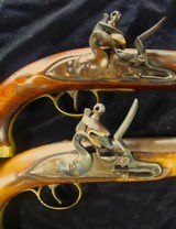 Pair(2) Flintlock Sea Service Pistols, British Pattern Dutch Excellent Condition Antique - 2 of 10