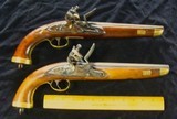 Pair(2) Flintlock Sea Service Pistols, British Pattern Dutch Excellent Condition Antique - 1 of 10