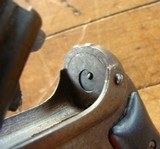 Antique 32 rim fire cal. Remington Elliot ring trigger 4 Barrel Pepper Box Deringer in a glass front Presentation case - 8 of 11