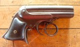 Antique 32 rim fire cal. Remington Elliot ring trigger 4 Barrel Pepper Box Deringer in a glass front Presentation case - 6 of 11
