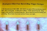 Antique 32 rim fire cal. Remington Elliot ring trigger 4 Barrel Pepper Box Deringer in a glass front Presentation case - 3 of 11