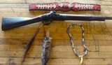 Indian Trade Musket Collection w/Knife & Sheath Necklace & Belt Bead & Quill Work - 1 of 15