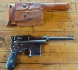 Mauser Type Broom Handle Astra 900 Pistol with Holster Excellent Working Condition Broomhandle - 2 of 14