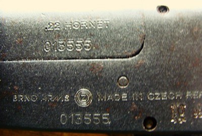 CZ 22 Hornet Single Shot Rifle Unfired NOS Model ZBK 110
