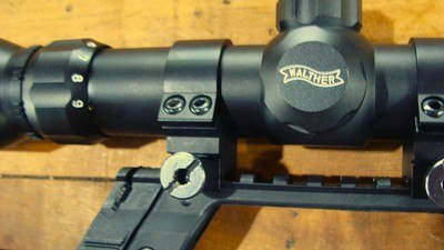 Walther Bullpup Rifle with Case, Walther 3x9 scope & Walther factory laser 22 cal. G22 - Image 9 of 15