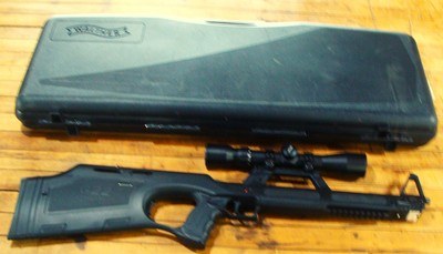Walther Bullpup Rifle with Case, Walther 3x9 scope & Walther factory laser 22 cal. G22 - Image 2 of 15