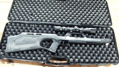 Walther Bullpup Rifle with Case, Walther 3x9 scope & Walther factory laser 22 cal. G22 - Image 1 of 15