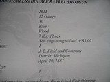 colt 1883 shotgun high condition letter - 12 of 15