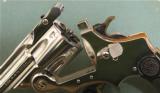 SMITH & WESSON--PREFECTED--.38 FIVE SHOT-- DOUBLE LOCKED TOP BREAK--NICKEL -- TARGET 2 SCREW GRIPS--MADE 1909 --- 11 of 16