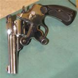 SMITH & WESSON--PREFECTED--.38 FIVE SHOT-- DOUBLE LOCKED TOP BREAK--NICKEL -- TARGET 2 SCREW GRIPS--MADE 1909 --- 4 of 16