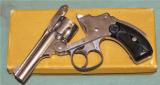 SMITH & WESSON -SAFETY HAMMERLESS-1st MODEL-LEMON SQUEEZER-NICKEL-BORE 1895/96-WITH ORIGINAL BOX & INSTRUCTIONS - 2 of 19