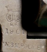 WEBLEY=NEW SOUTH WALES=POLICE=.450 CALIBRE=BLUED=WALNUT GRIP=GROUP 5=LATE PATTERN=FLUTED CYLINDER = - 3 of 15
