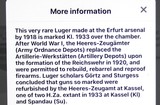 ERFURT = KL or KI = "Konzentration Lager" = Reworked as per HITLER orders = 1933 = Various Arsenal rework proofs = All matching # = 9mm = Bl - 1 of 15
