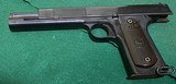 COLT = 1902 = 38 RIMLESS = Very Early made date == MILITARY Model = BLUED, Refreshed = All original = Forward Nail File Serration on Slide = - 3 of 12