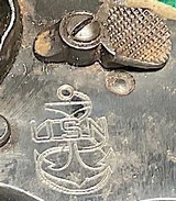 SMITH & WESSON=VICTORY 5 inch barrel =U.S.NAVY=USS SARATOGA=1943=ORIGINAL GRIPS # To The Gun=ENGRAVED LOGO - 11 of 15