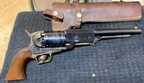 DRAGOON=1847 Percussion Revolver = Uberti Reproduction = Engraved 6 Round Cylinder = Case Color / Hardened Receiver = Brass Furniture - 1 of 15