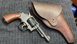 SMITH & WESSON = VICTORY =S&W= U.S.NAVY ISSUE = .38 SPECIAL CALIBRE = U.S.N. MARKED HOLSTER = ENGRAVED =