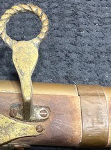 PIRATE = WALL HANGING BLUNDERBUSS REPLICA = Made 1880in ENGLAND = SOLID BRASS FLUTED BARREL and FURNITURE - 11 of 12