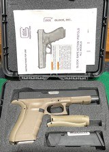 GLOCK 34 = 9MM = EXTENDED SUNROOF SLIDE = COMPETITION GRAY GOAST BARREL, TRIGGER, END CAP & SLIDE RELEASE - 1 of 9