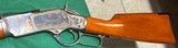 UBERTI = WINCHESTER - 1873 = .45 LC = RIFLE = OCTAGON 24 Inch Barrel = Tiger Striped Stock = NOS = test fired only - 2 of 9