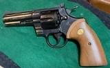 COLT PYTHON=BLUE=Poor Mans Gun = Has been carried, Not abused=Made 1968=Solid Lug Model = Colt Grips - 1 of 7