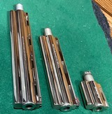 PYTHON BARRELS = THREE (3) = EIGHT (8) INCH = SIX (6) INCH = TWO & a HALF (2.5) INCH = All Bright nickel = appears N.O.S. - 1 of 4