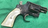 FITZ SPECIAL = POLICE UNDERCOVER CARRY GUN = Early Model 36 S&W , 2 inch .38 special = FAUX PEARLITE GRIPS, SQ. BUTT - 6 of 6