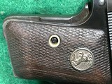 SHOOTER CARRY COLT 1908=.25 CALIBRE ACP = HAMMERLESS = VEST POCKET =MADE 1932 = MECHANICALLY SOUND = - 7 of 9