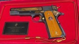 1911A1 = USMC COMMEMORATIVE = DISPLAY BOX = ALL GOLD INLAY = LANYARD = Never fired Never racked =