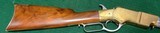 UBERTI = HENRY PATENT 1860 = LONG COLT .45 = STAINLESS STEEL BARREL = BRASS FRAME = ENGLISH WALNUT STOCK - 10 of 17