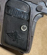 COLT=1908=VEST POCKET=.25 ACP=Mint original Hard Rubber Grips with Pony Logo , made 1911 - 6 of 8