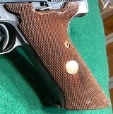 FIELD KING ( SUPERMATIC) = Made 1953 = Target gun = Barrel Weight = Muzzle Brake = Custom Walnut Grips with Finger Grooves = - 6 of 10